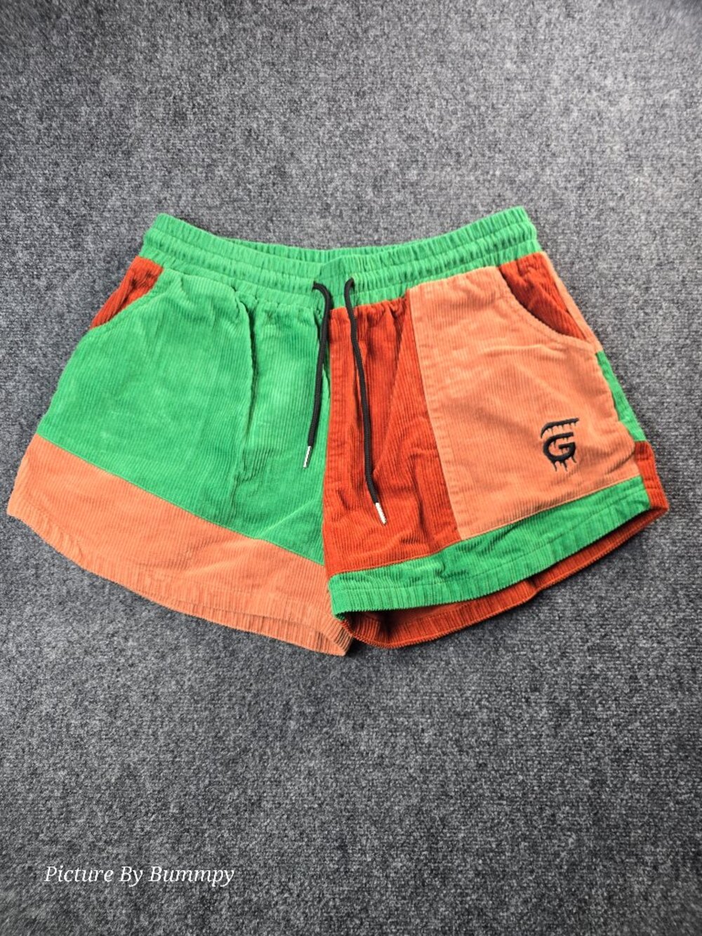 Phase Two Corduroy color block shorts